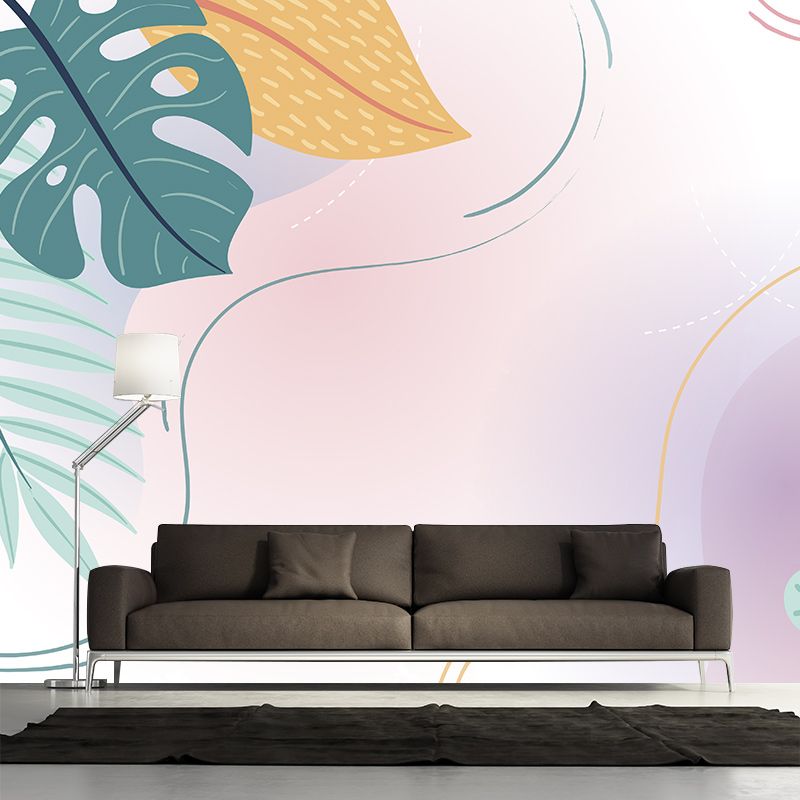 Decorative Wall Mural Wallpaper Tropical Plants Sitting Room Wall Mural