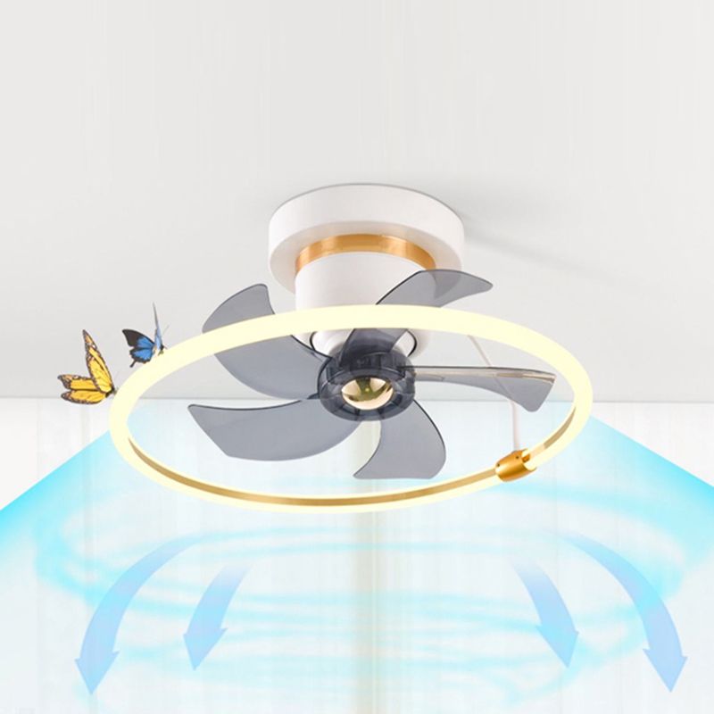 Lampe à fans rotatif à 360 degrés à 360 degrés Minimaliste Metal Bedroom Semi Flush Mount Light Light