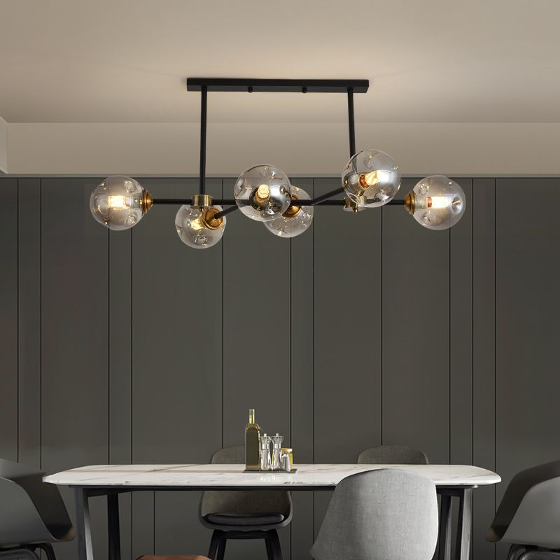6-Light Contemporary Pendant Lights Global Glass Pendant Lighting Fixtures