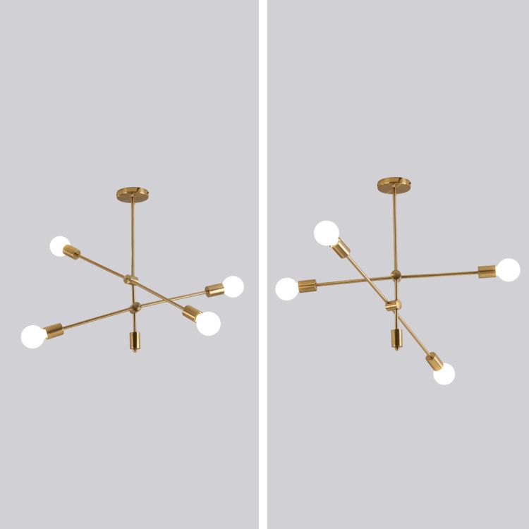 Postmoderne stijl kroonluchter verlichtingsarmatuur blootgesteld lamp metaal hanger licht