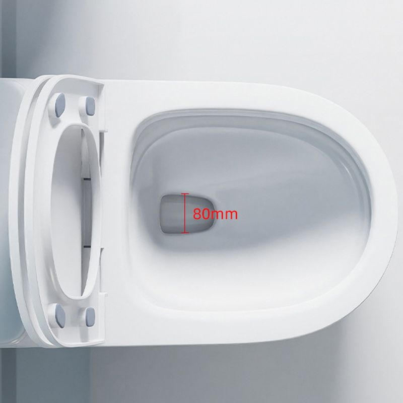 Modern 1 Piece Flush Toilet Floor Mounted White Toilet Bowl for Bathroom