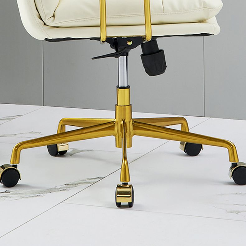 Modern Fixed Arms Desk Chair Height-adjustable Ergonomic Office Chair