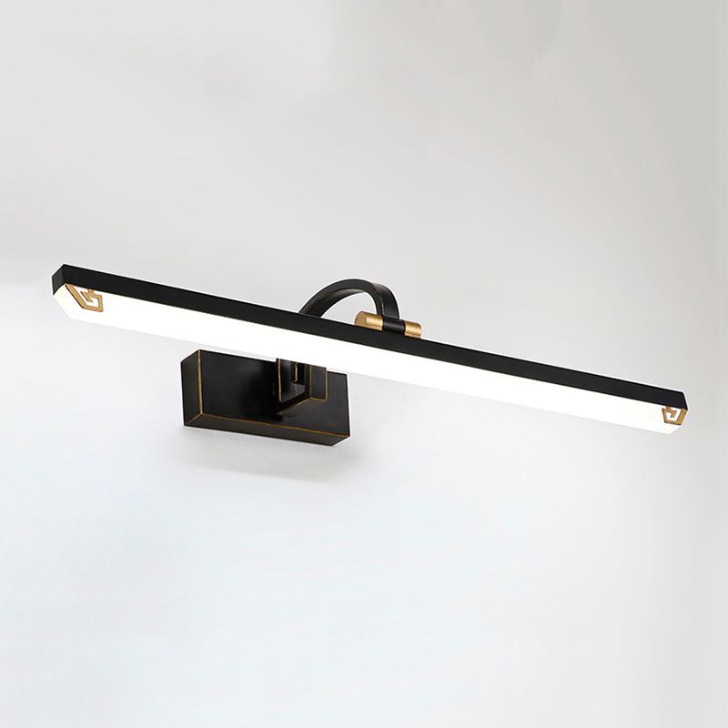 Vintage Simplicity Rectangle Vanity Light Fixture Acrylic Wall Lighting Fixtures for Bathroom