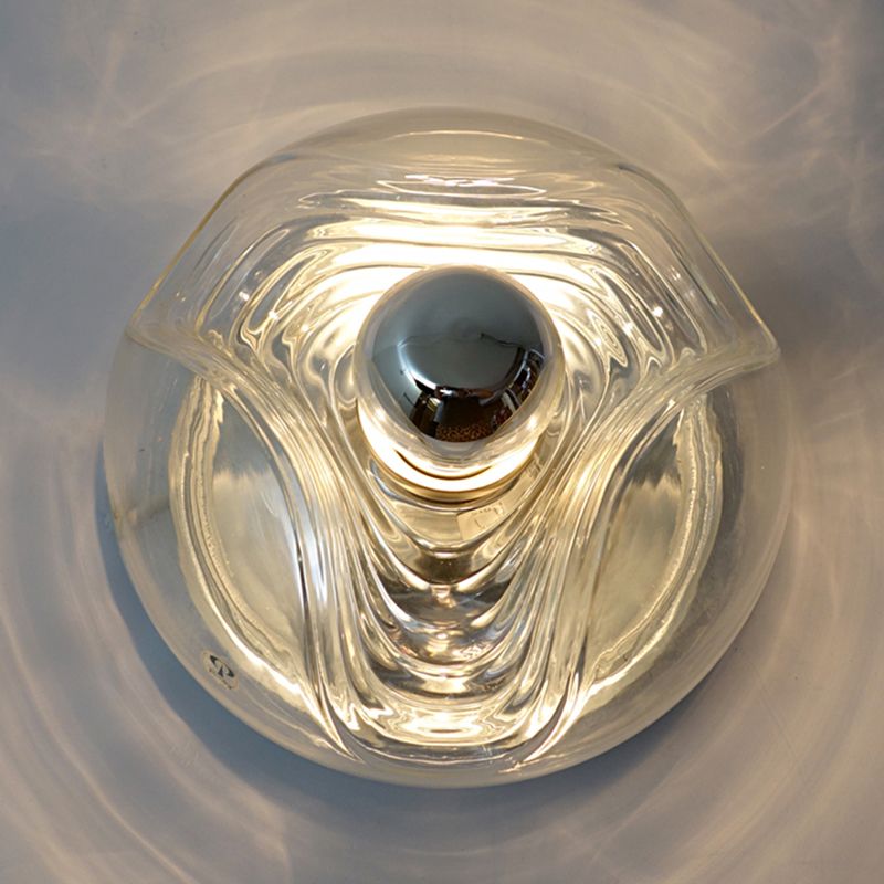 Contemporary Glass Shade Wall Lamp 1-Light Wall Sconce Lighting