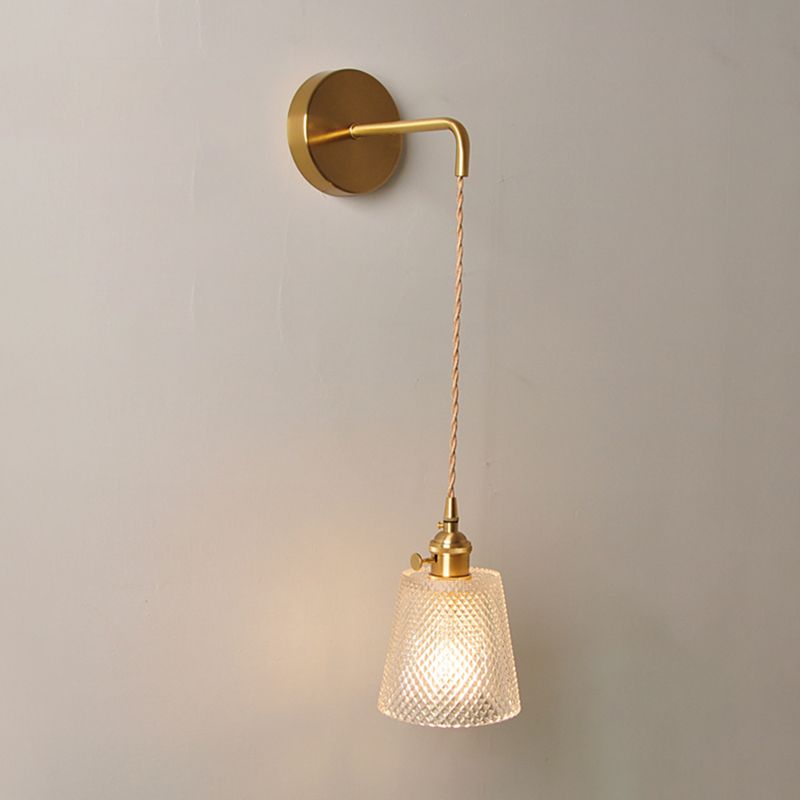 Modern Style Glass Shade Wall Light Sconce Creative Wall Light Fixture for Bedroom