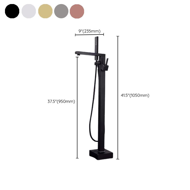 Floor Mounted Metal Freestanding Tub Filler Rotatable Freestanding Bathtub Faucet