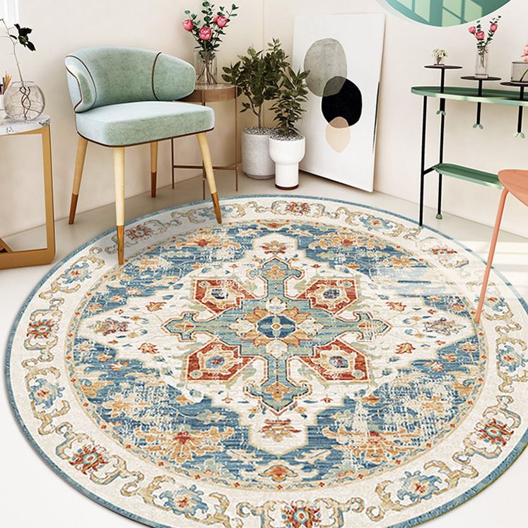 Area vintage di chiaro tappeto Polyester Etnic Pattern Easy Care Tappet per soggiorno