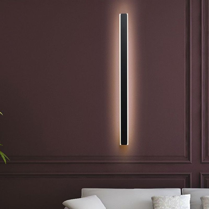 Idea illuminazione a parete a LED semplificata Minalismo Metal Bedchamber Wall Sconce Light in nero/bianco