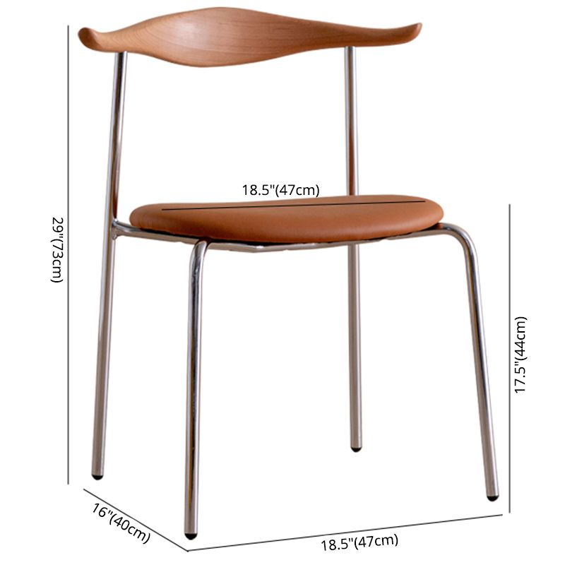 Chaises latérales rembourrées de style contemporain chaises de salle à manger sans corne de corne à la maison pour la maison