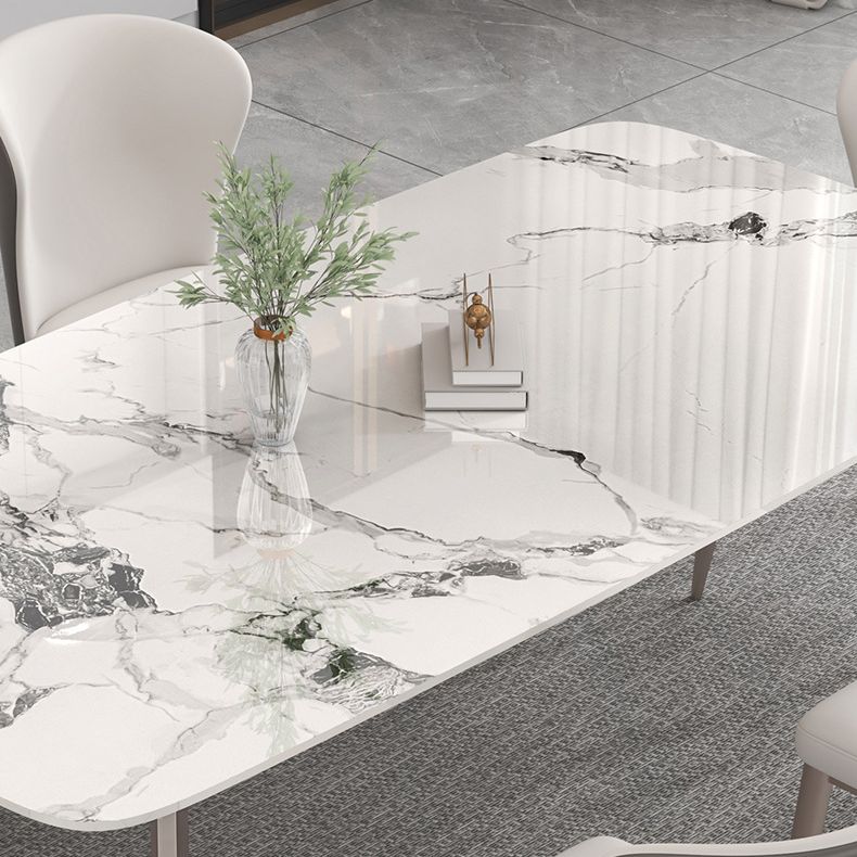 Contemporary Stone Dining Table Set 1/2/5/7 Pieces Dining Set for Home Use