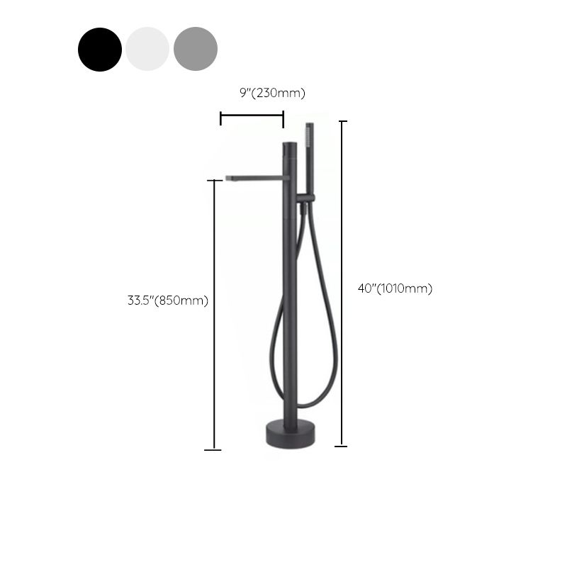 Modern Floor Standing Faucet Handheld Shower Head Bathtub Faucet