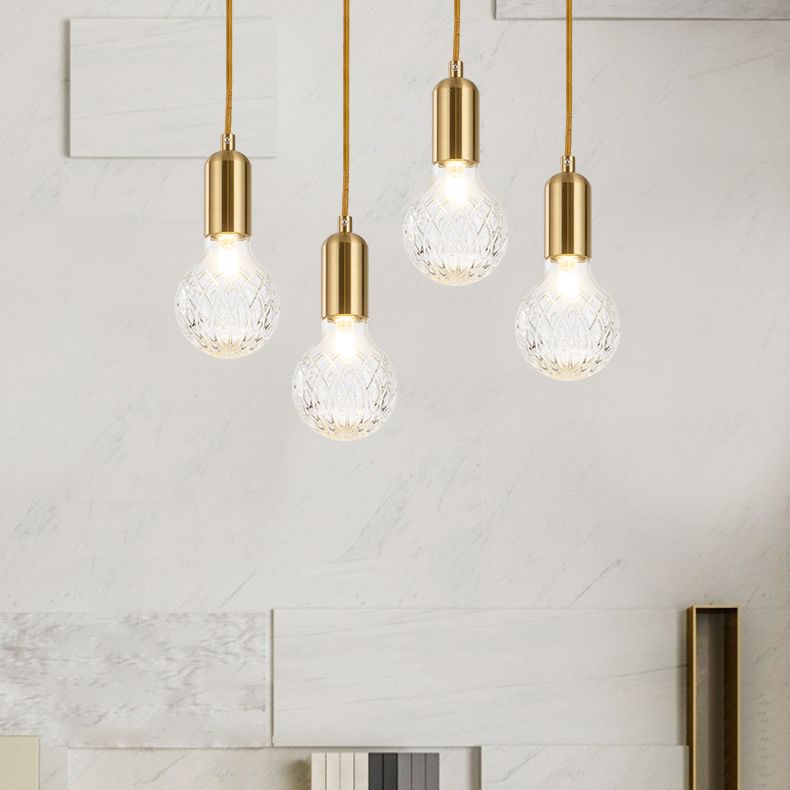 Loft Style Bulb Ceiling Lighting Fixture Metal Down Lighting Pendant for Cloth Shop