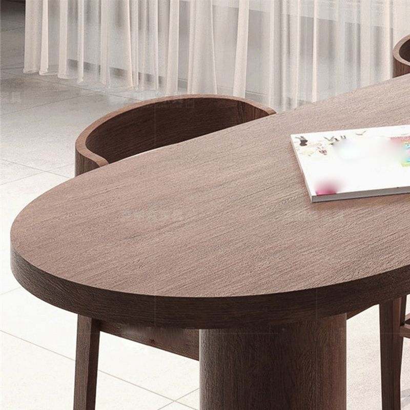 Solid Wood Bar Table Brown Dining Table for Kitchen Living Room