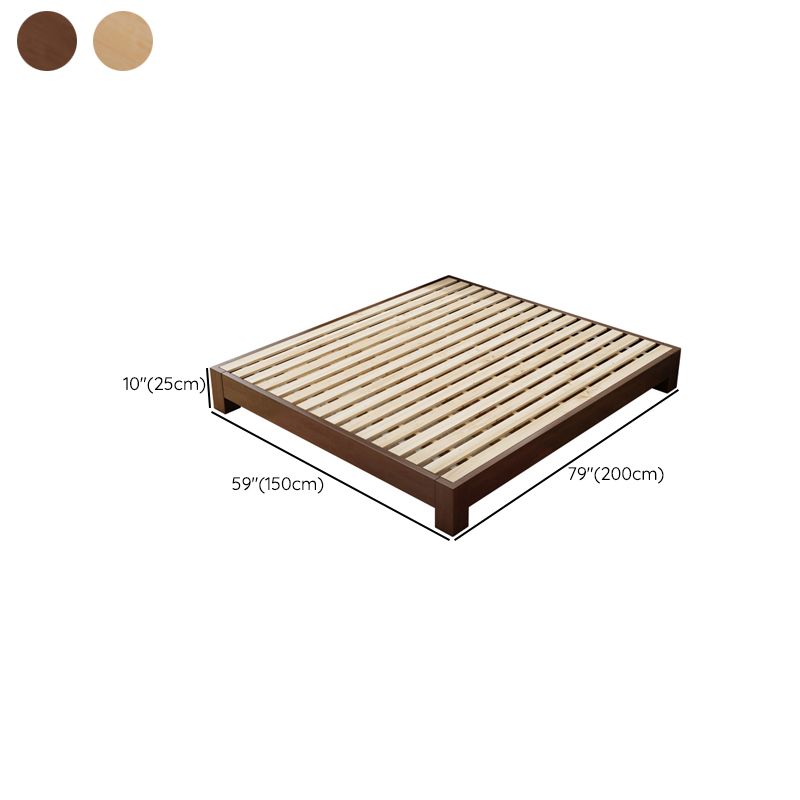 Scandinavian 9.84 " Tall Solid Color Wooden Platform Bed Frame