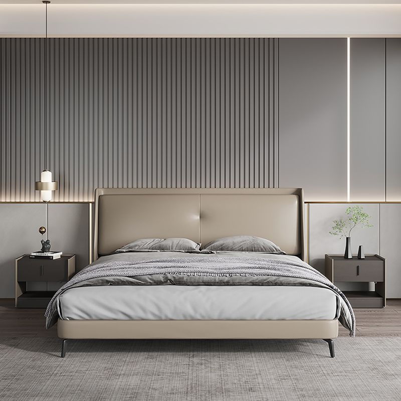 Contemporary Faux Leather 1 - Drawer Nightstand 20" Tall Nightstand