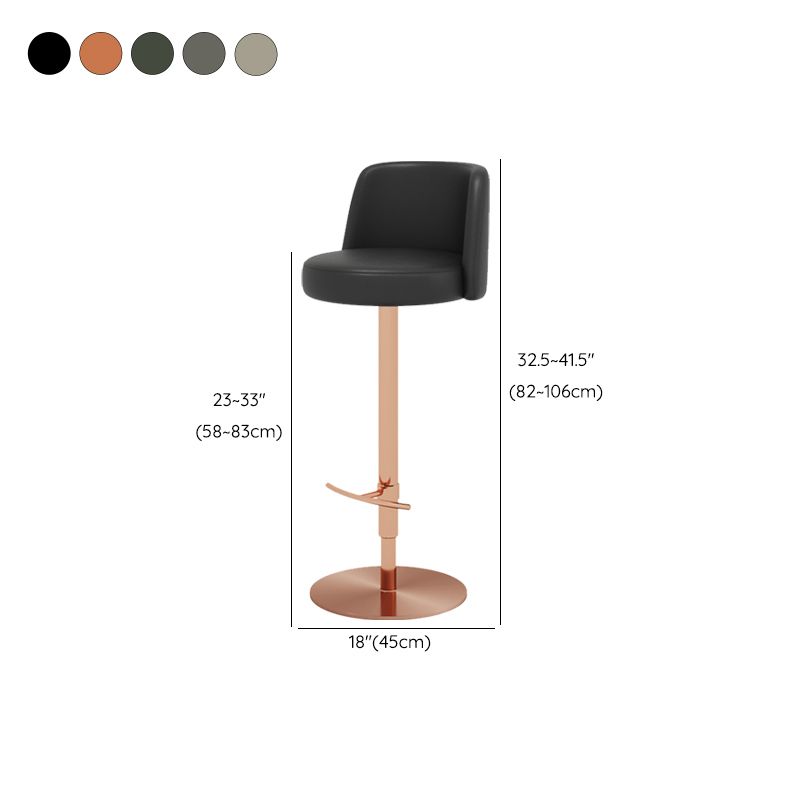 Glam Bar Stool Adjustable Height Counter Stool for Bristol with Swivel