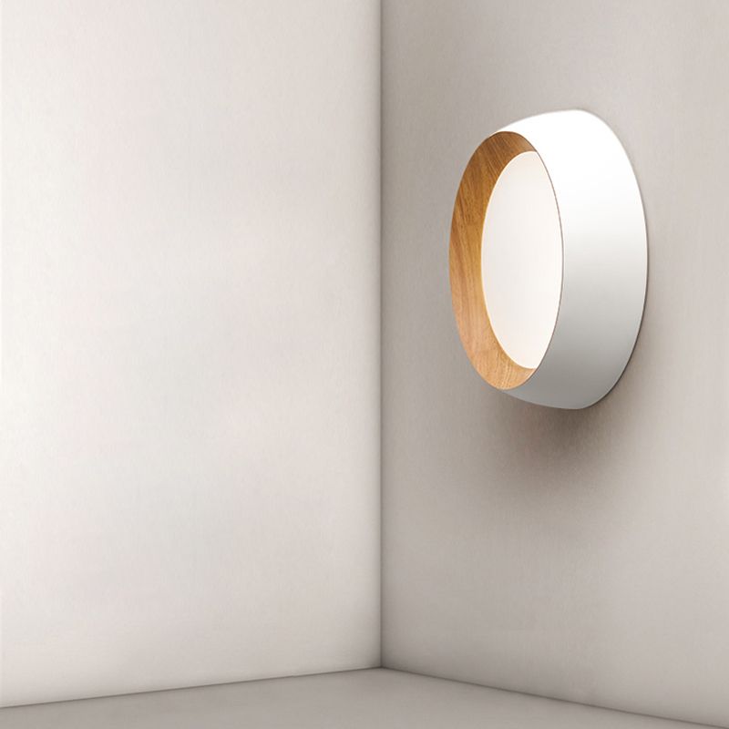 White Ceiling Light Fixture Nordic Round LED Flush Mount for Bedroom