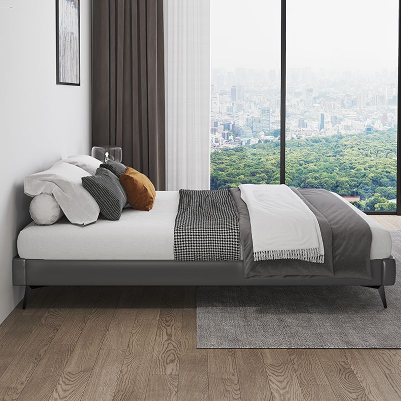 Modern Bed Frame Mattress Included Standard Bed with Custom Gold Legs