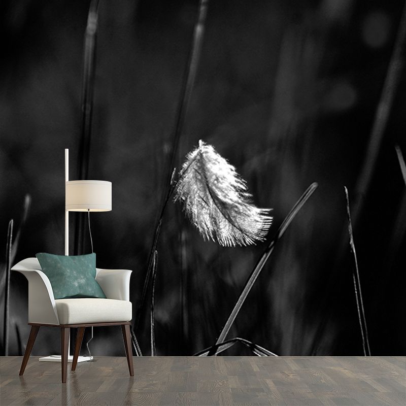 Beautiful Bird Feather Wall Mural Modern Mildew Resistant Wall Decor