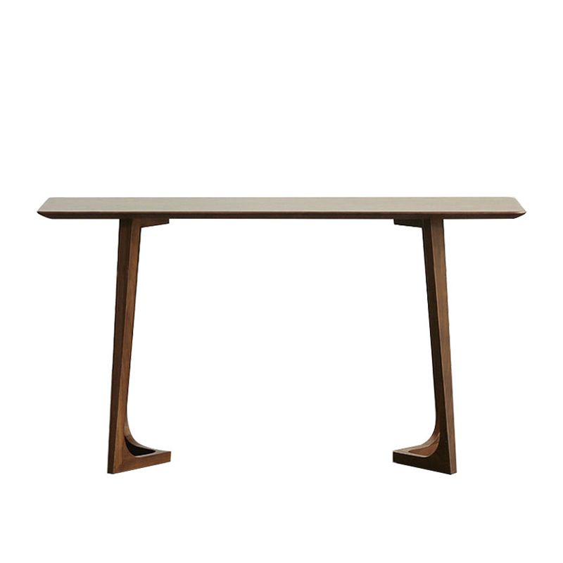 Mid-Century Modern Console Table 29.53" Tall Solid Wood End Table for Hall