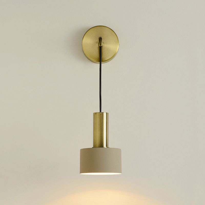 Postmodern Small Wall Hanging Light Metallic Single-Bulb Bedside Reading Wall Lamp
