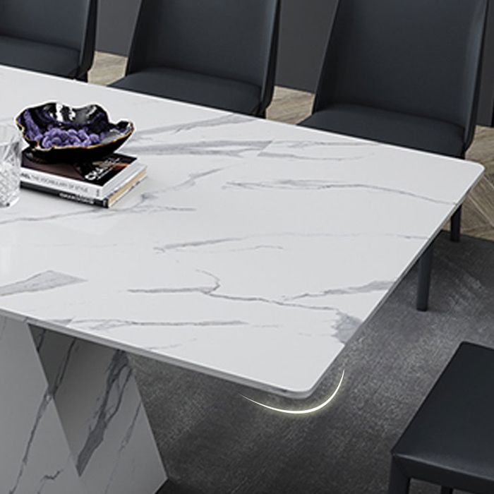 Modern Dining Set 1/4/5/6 Pcs Sintered Stone Dining Table with Side Chairs