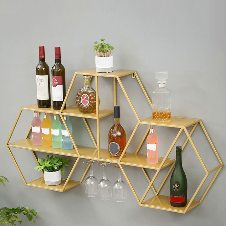 Industrial Metal Bookcase Floating 48.5"L Bookcase for Home Office