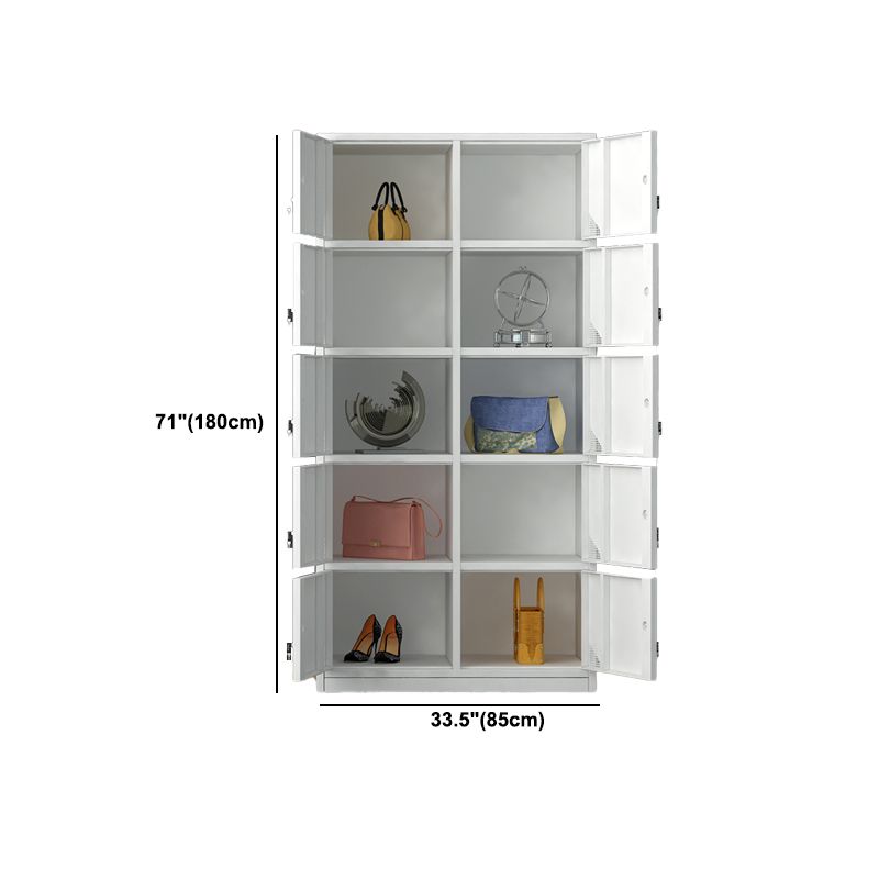 Contemporary Interior Storage Cabinet Gray Cabinet with Metal Door