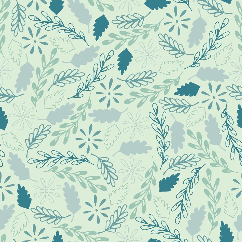 Botanical Print Mural Wallpaper Pastel Color Contemporary Wall Covering for Bedroom