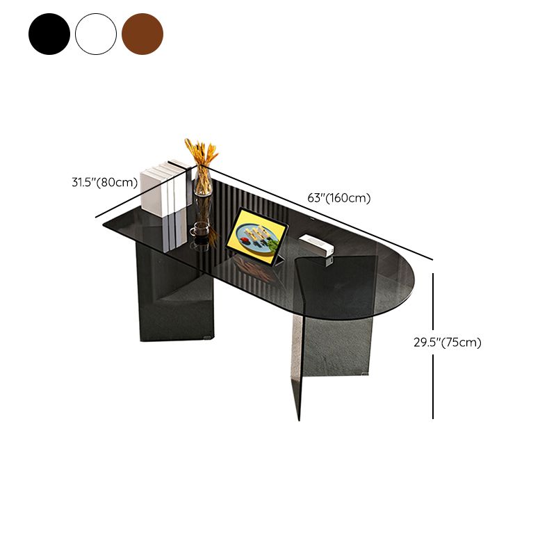 Modern Tempered Glass Dining Table Glass Base for Dining Room