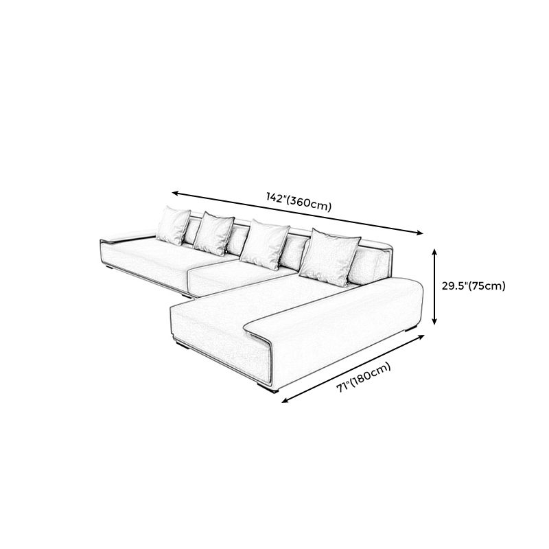 Faux leather Grey Sectional Armless Stain-Resistant Sectional for Living Room