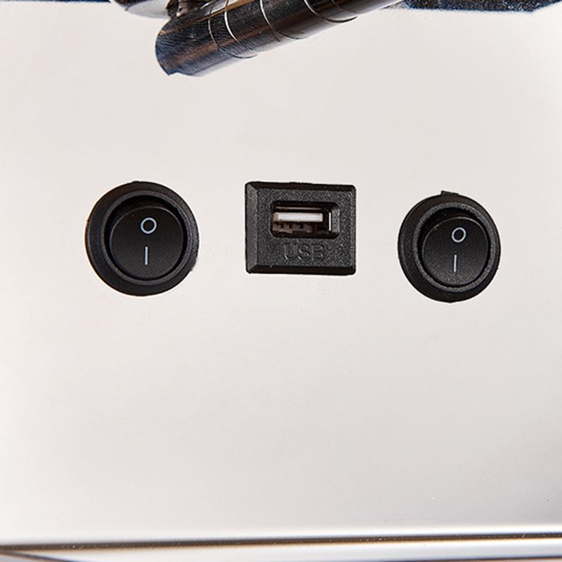 Modern Wall Sconce Metal Rectangle Shape Wall Light with Fabric Shade for Study