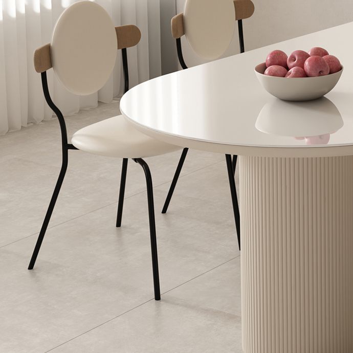 Metal and Slate Table Contemporary Home Wood Legs Dining Table