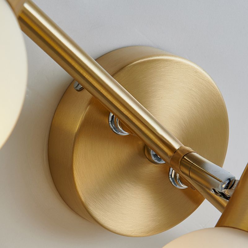 Postmodern Style Wall Sconce Gold Multi Blubs Metal Wall Mounted Lamps for Bathroom