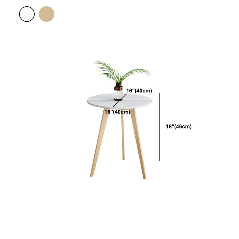 Contemporary Style Side End Table Wooden 3 Legs Round Sofa Side Accent Table