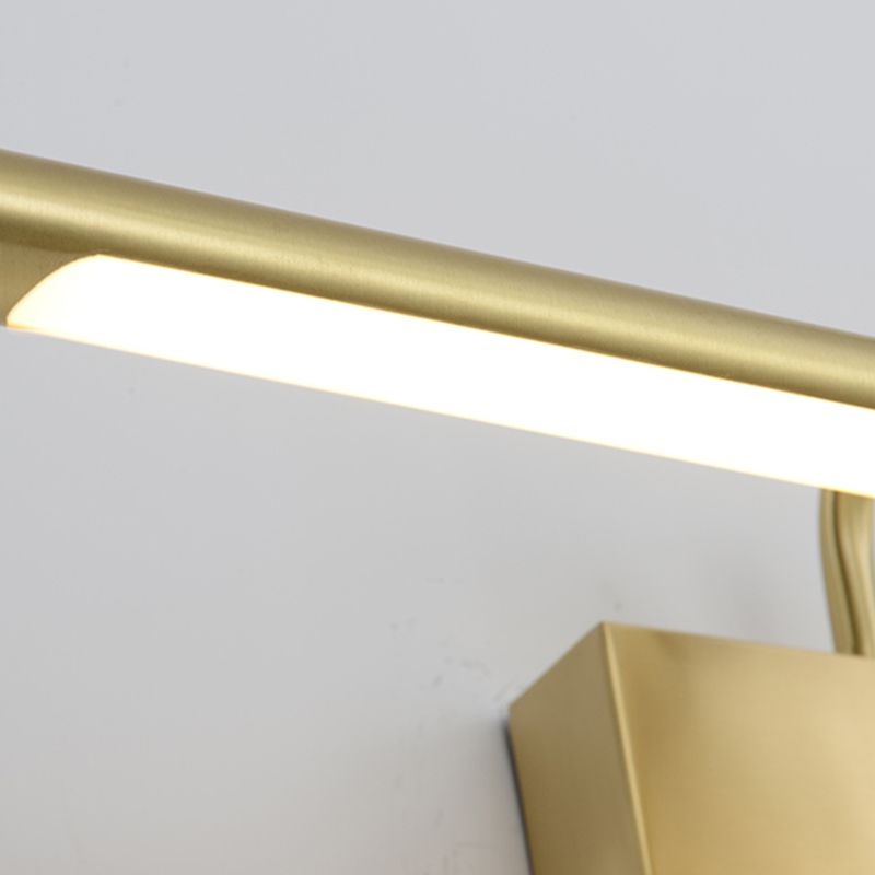 Lampada vanità vanità in rame in stile nordico con tonalità acrilica per camera da letto