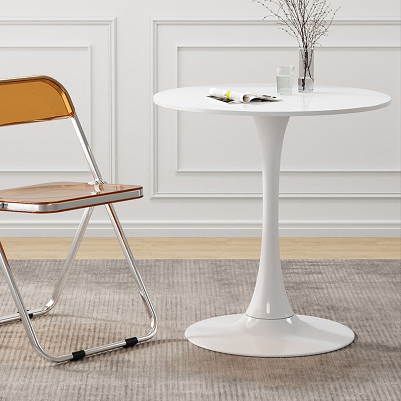 Scandinavian Pedestal Coffee Table Round Wooden Coffee Cocktail Table for Living Room