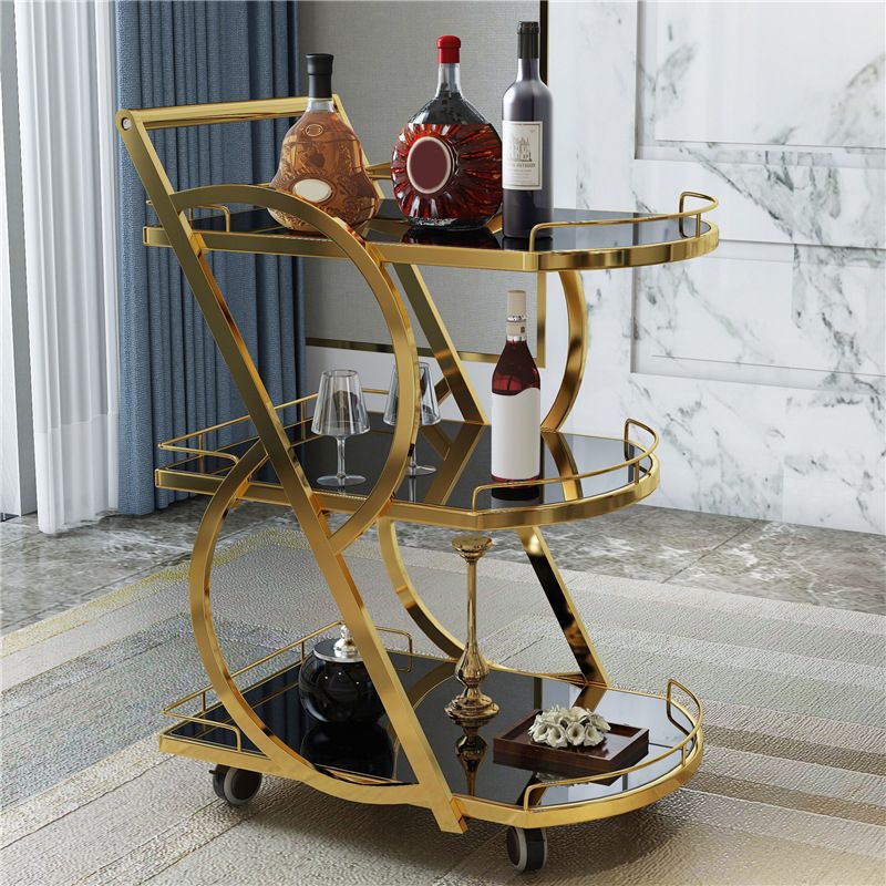 33.86" High Contemporary Prep Table Rolling Metal Prep Table for Kitchen