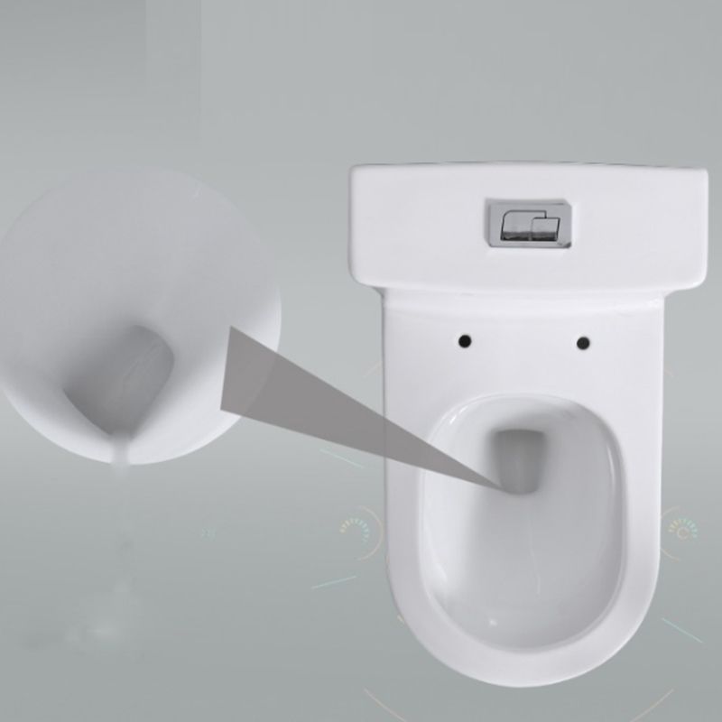 Contemporary Skirted Toilet Bowl One Piece Flush Toilet with Seat