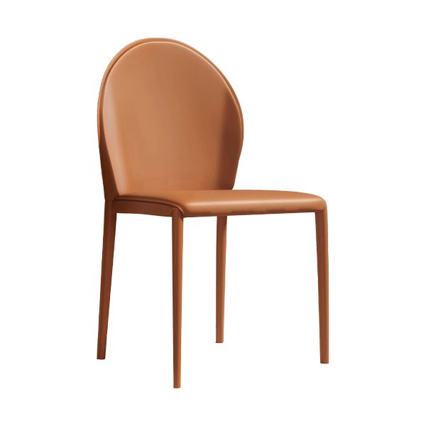 Contemporary Faux Leather Armless Dining and Accent Chairs for Home