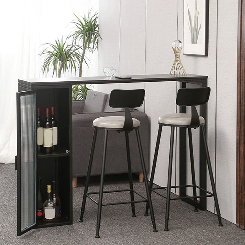 Contemporary Dining Stools Armless Bar Stools with Metal Base