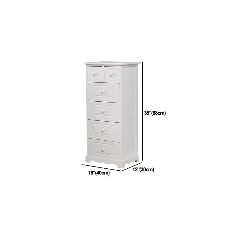 12" W Solid Wood Lingerie Chest Vertical Storage Chest with Drawers