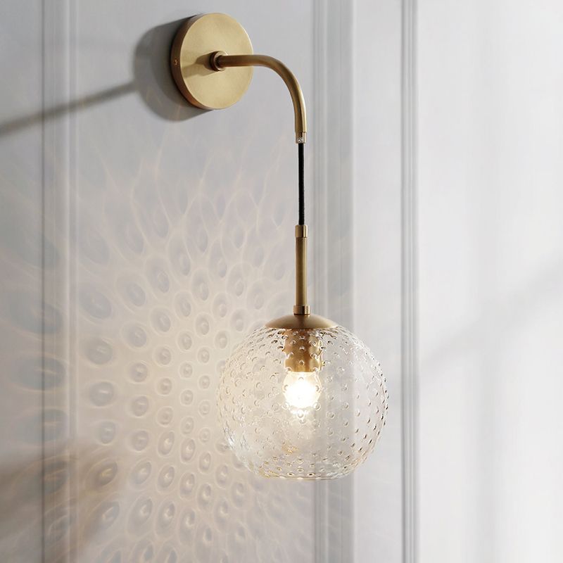 Rosa/Gelb/Blau -Glas -Globus Wandmontierte Lampe Retro 1 Glühbirne bewaffnet