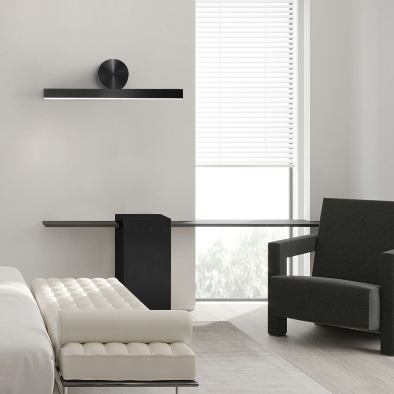 Minimalism Sconce Light Fixture Black Led Wall Light Fixture for Living Room