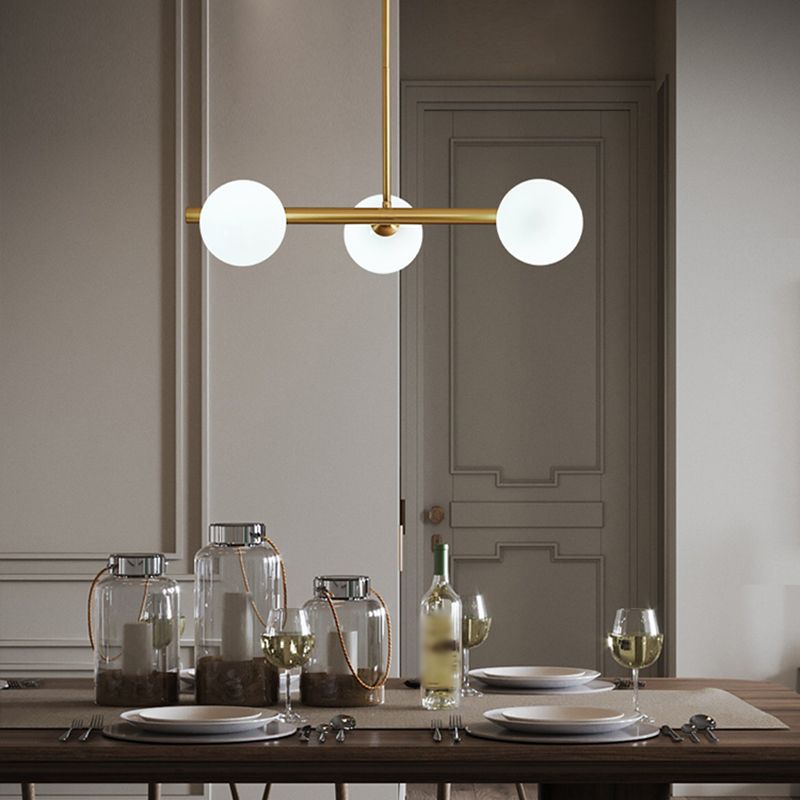 Modern Ball Pendant Lighting Glass Island Lamp for Dining Room