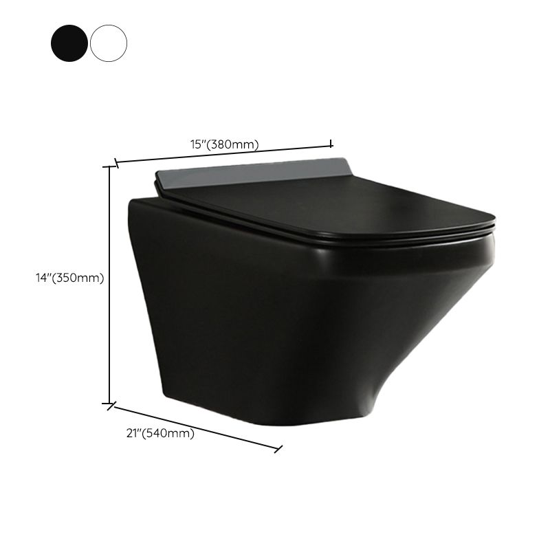 Contemporary Flush Toilet Wall Mount One-Piece Toilet Porcelain Toilet