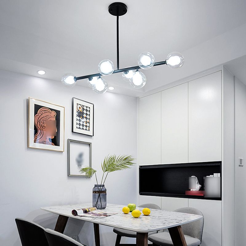 Modern Style Spherical Shape Island Lighting Ideas Glass Island Lighting Fixtures