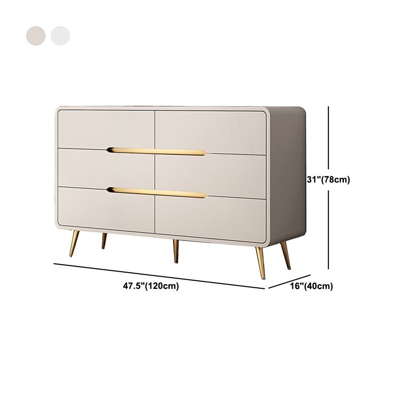 6 - Door Wooden Accent Chest, Contemporary Rectangle Cabinet