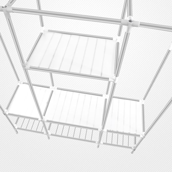 Stainless Steel Frame Wardrobe Cabinet Modern Style Wardrobe Armoire