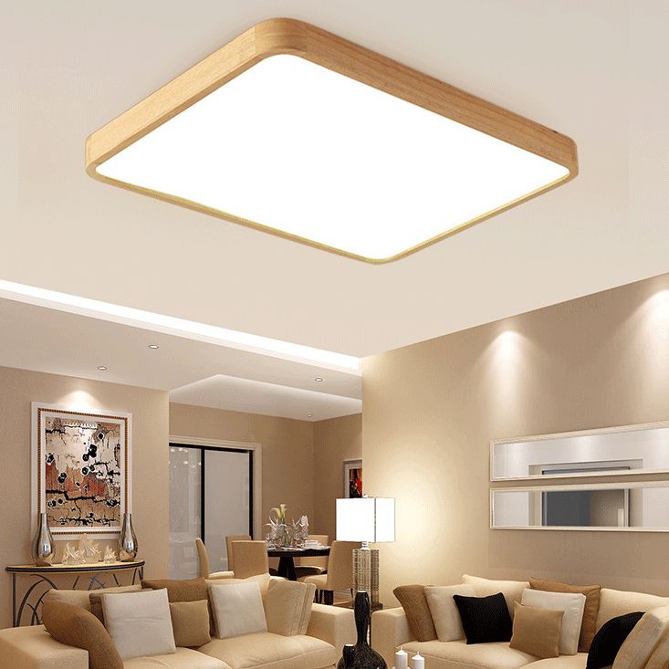 Plafonnier LED encastré de style moderne et minimaliste avec abat-jour en acrylique